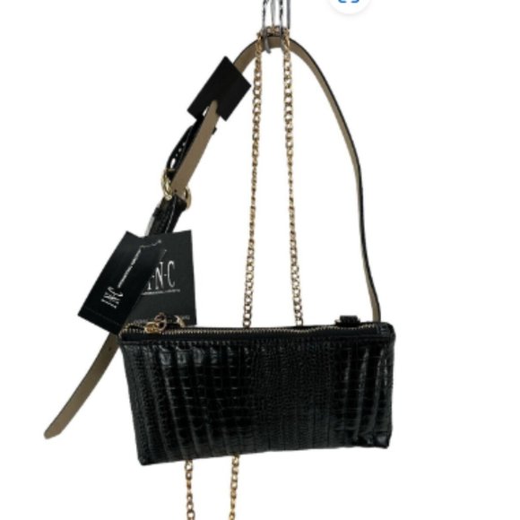 INC International Concepts, Faux Crocodile Convertible Belt bag/cross body - Picture 2 of 4